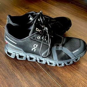 Mens On Cloud Running Black Sneakers